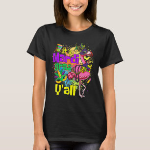 T-shirt Amusant Carnival Idea Flamant rose Mardi Gras Cos