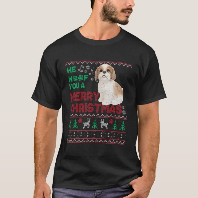 T-shirt Amusant Cavachon Lover Vilain Noël Amoureux des ch (Devant)