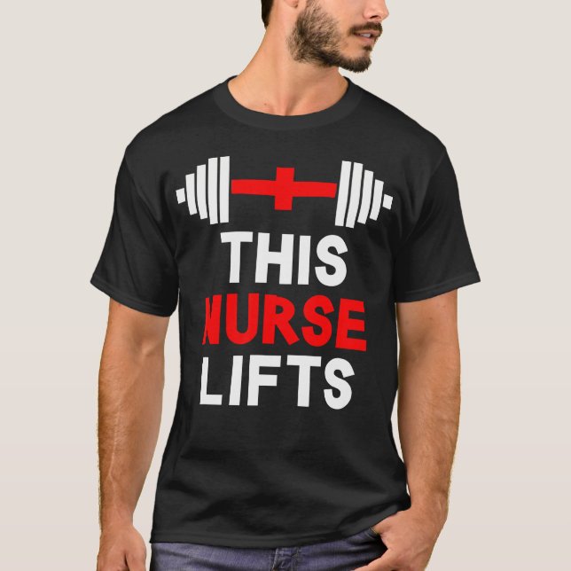 T-shirt Amusant Cette Infirmière Ascenseur Salle De Fitnes (Devant)