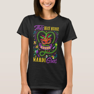 T-shirt Amusant Cette Infirmière Nicu Aime Mardi Gras Craw