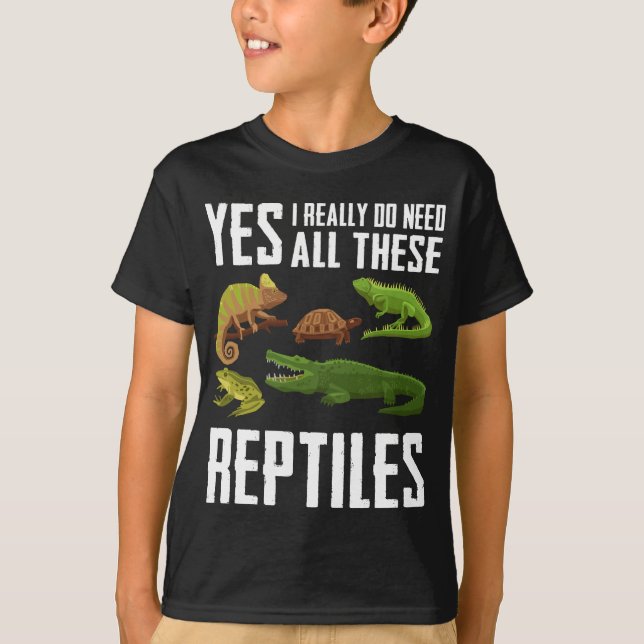 T-shirt Amusant Chameleon Frog Turtle Reptile Lover (Devant)