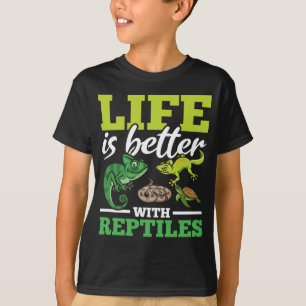 T-shirt Amusant Chameleon Serpent Gecko Tortue Reptile Lov