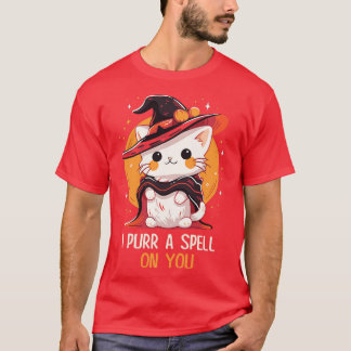 T-shirt Amusant chat pun sorcier sort Graphique Hommes Enf