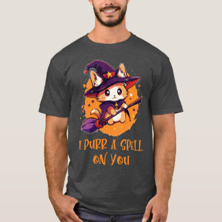 T-shirt Amusant chat pun sorcier sort Graphique Hommes Enf