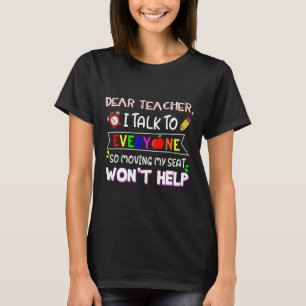 T-shirt Amusant Cher Professeur Je Parle À Tous Ceux Qui D
