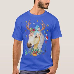 T-shirt Amusant Cheval Lover Baby mignon Cheval Reindeer C