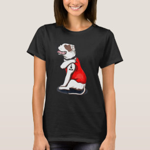 T-shirt Amusant Chien américain Bulldog I Love Maman Tatto