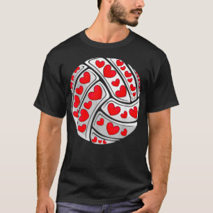 T-shirt Amusant Coeurs Volleyball Louvain Matching Vale Sp
