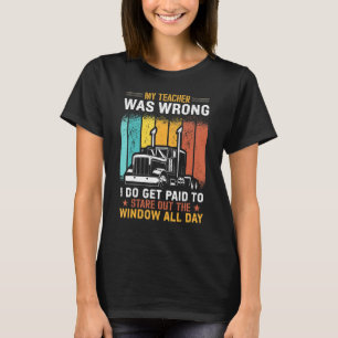 T-shirt Amusant Conception Trucker Semi Conducteur Camion 
