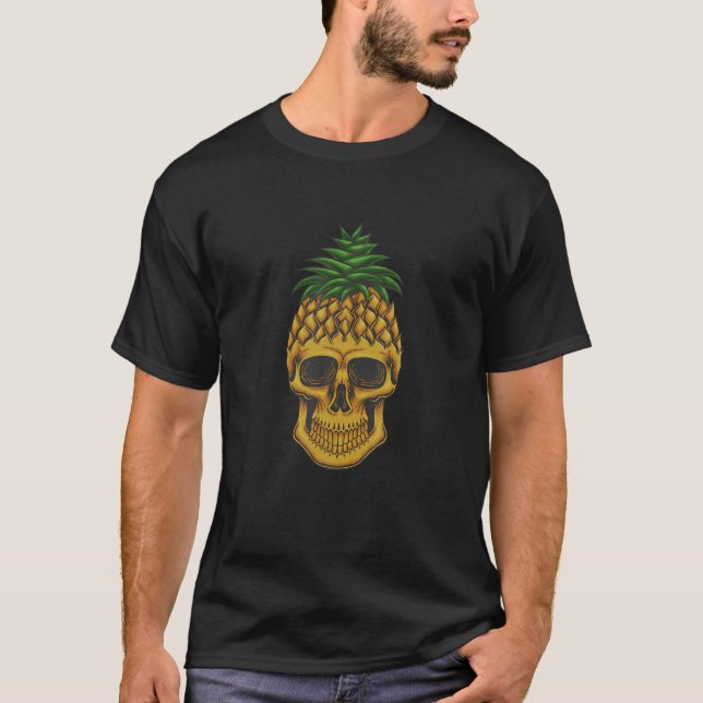 T-shirt Amusant crâne d'ananas Trendy Tropical Fruit Lover (Devant)