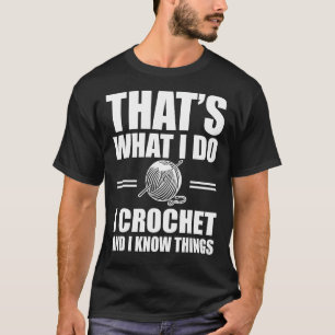 T-shirt Amusant Crocheter Design Crochet Fer Crochet