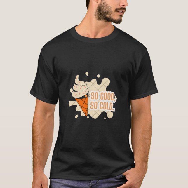 T-shirt amusant de glace pour l'été (Devant)