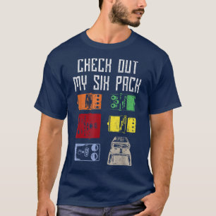 T-shirt Amusant Découvrez Mon Pack Pédales Guitare Six Pac