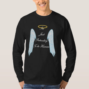 T-shirt Amusant design ange avec ailes cool et halo