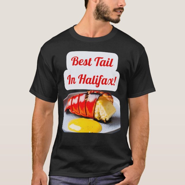T-shirt Amusant Design de homard Meilleur Queue à Halifax! (Devant)
