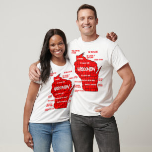 T-shirt Amusant design Wisconsin