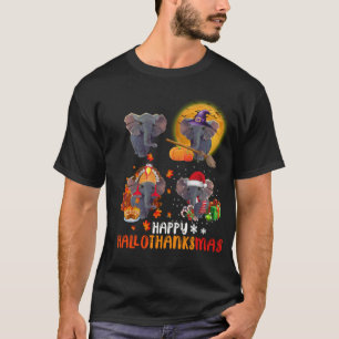 T-shirt Amusant éléphant Joyeux cadeau de Noël HalloMer