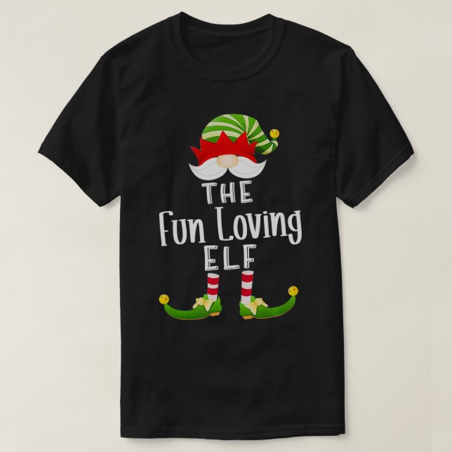 T-shirt Amusant Elf Groupe Noël Funny Pajama Party (Design devant)