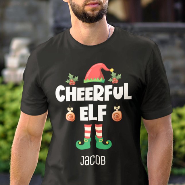 T-shirt Amusant elf joyeux drôle nom de Noël (Créateur téléchargé)