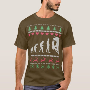 T-shirt Amusant Escalade Evolution laide Sweater de Noël