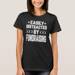 T-shirt Amusant Facilement Distrait Par La Collecte De Fon