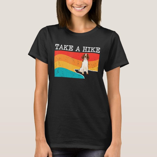 T-shirt Amusant Faire Une Randonnée Welsh Springer Spaniel (Devant)
