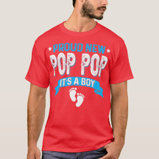 T-shirt Amusant Famille Genre Révéler Fier Nouveau Pop Pop