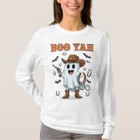 Amusant Fantôme Cowboy Halloween "Boo Yah" Design