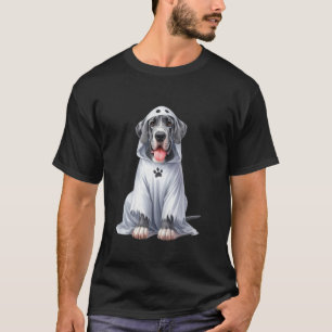T-shirt Amusant Fantôme Grand Danse Amoureux des chiens Ha