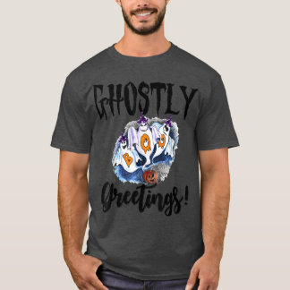 T-shirt Amusant Ghoost Salutations Boo Éffrayant Halloween