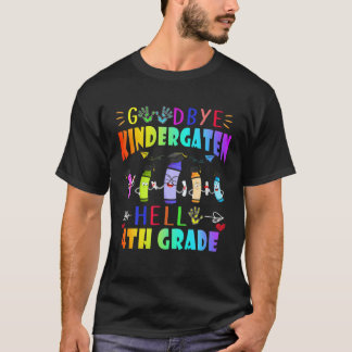T-shirt Amusant Goodbye Kindergarten Welcome 4Th Grade Bac