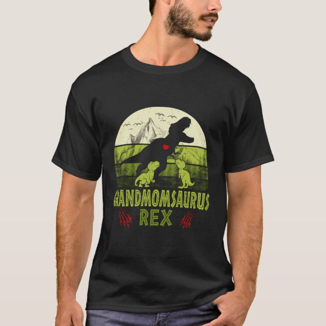 T-shirt Amusant Grand-momsaurus T Rex Famille Matching Mèr (Devant)