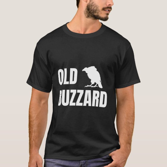 T-shirt Amusant Grand-Père Vieux Buzzard Oiseau Vieux Homm (Devant)