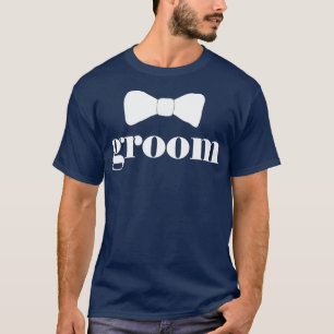 T-shirt Amusant Groom Bow Cravate Bachelor Party Outfit Co