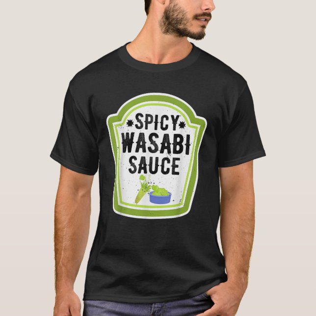 T-shirt Amusant Groupe Halloween Costume Wasabi Sauce Cond (Devant)