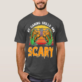 T-shirt Amusant Halloween Compétences de jeu Gamer Filles