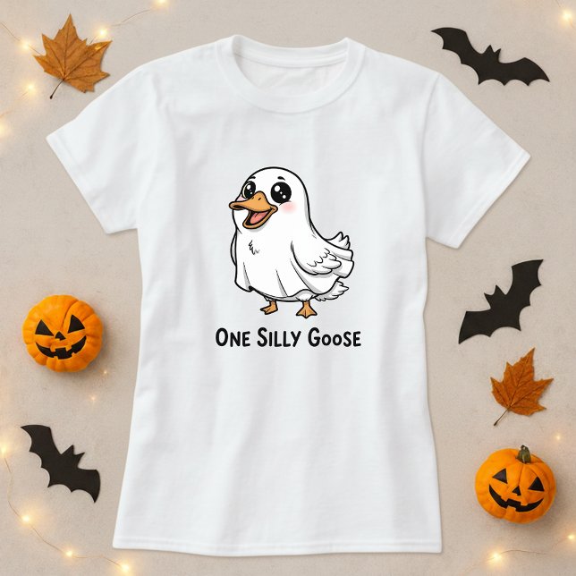 T-shirt Amusant Halloween une sotte oie mignonne Fantôme P (Créateur téléchargé)