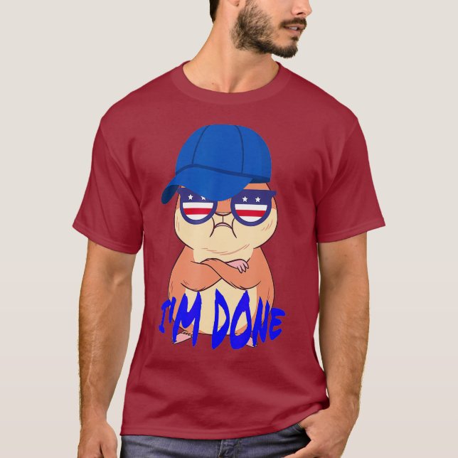T-shirt Amusant Hamster en colère fait (Devant)