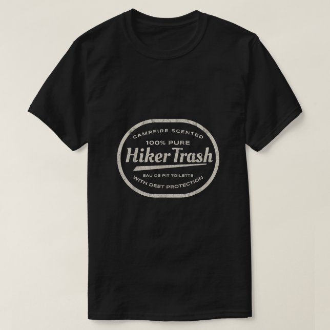 T-shirt Amusant Hiker Trash Logo Conception pour Ba longue (Design devant)