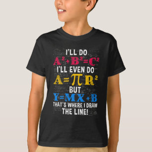 T-shirt Amusant Humour enseignant mathématiques algèbre 