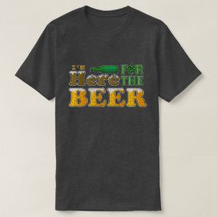 T-shirt Amusant ici pour la bière