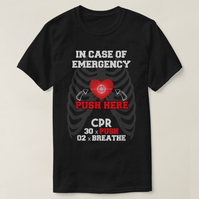 T-shirt Amusant instructeur de RCR Premiers soins pour les (Design devant)
