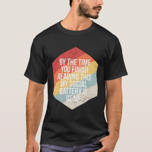 T-shirt Amusant Introvertir Social Battery Infj Istp Infp