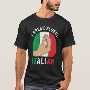 T-shirt Amusant Italie Gesture main Parle Fluent Sarc ital