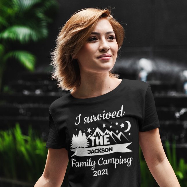 T-shirt Amusant J'ai survécu au camping familial (Créateur téléchargé)