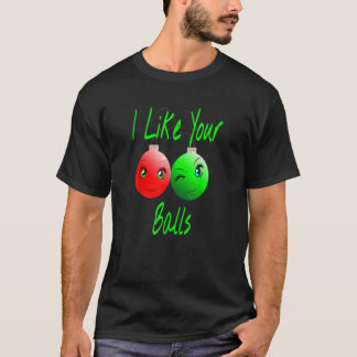 T-shirt Amusant J'Aime Vos Boules Noël Noël Noël Noël Noël