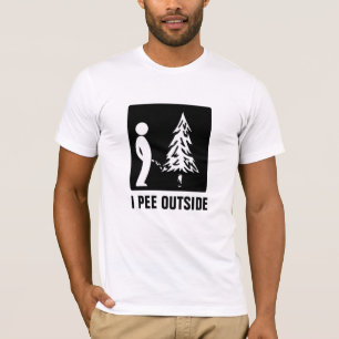 T-shirt Amusant, je pisse devant les toilettes Camping ext