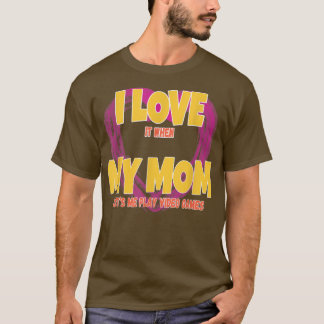T-shirt Amusant Joueur J'Aime Ma Maman Me Laisse Jouer À D