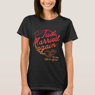 T-shirt Amusant Juste Marié De Nouveau Marié Couple de la