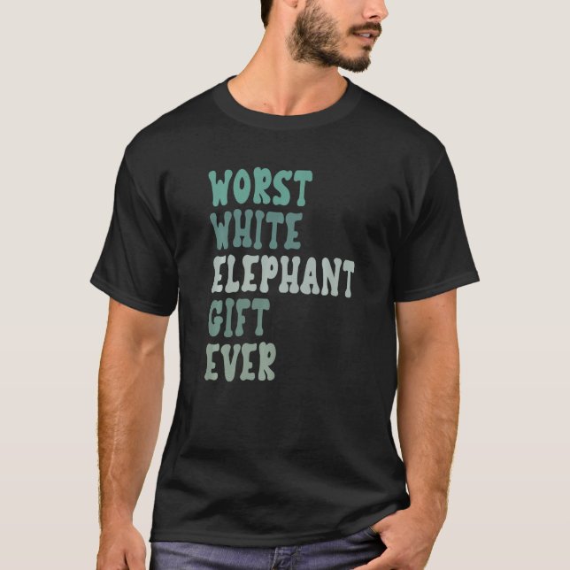T-shirt Amusant le pire éléphant blanc jamais pour les adu (Devant)